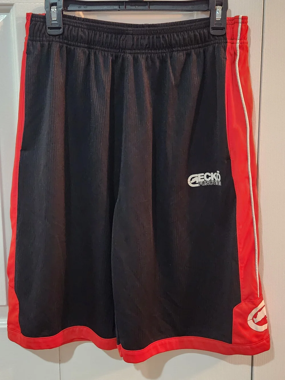 Ecko Unlimited Black with Red Trim Athletic Shorts